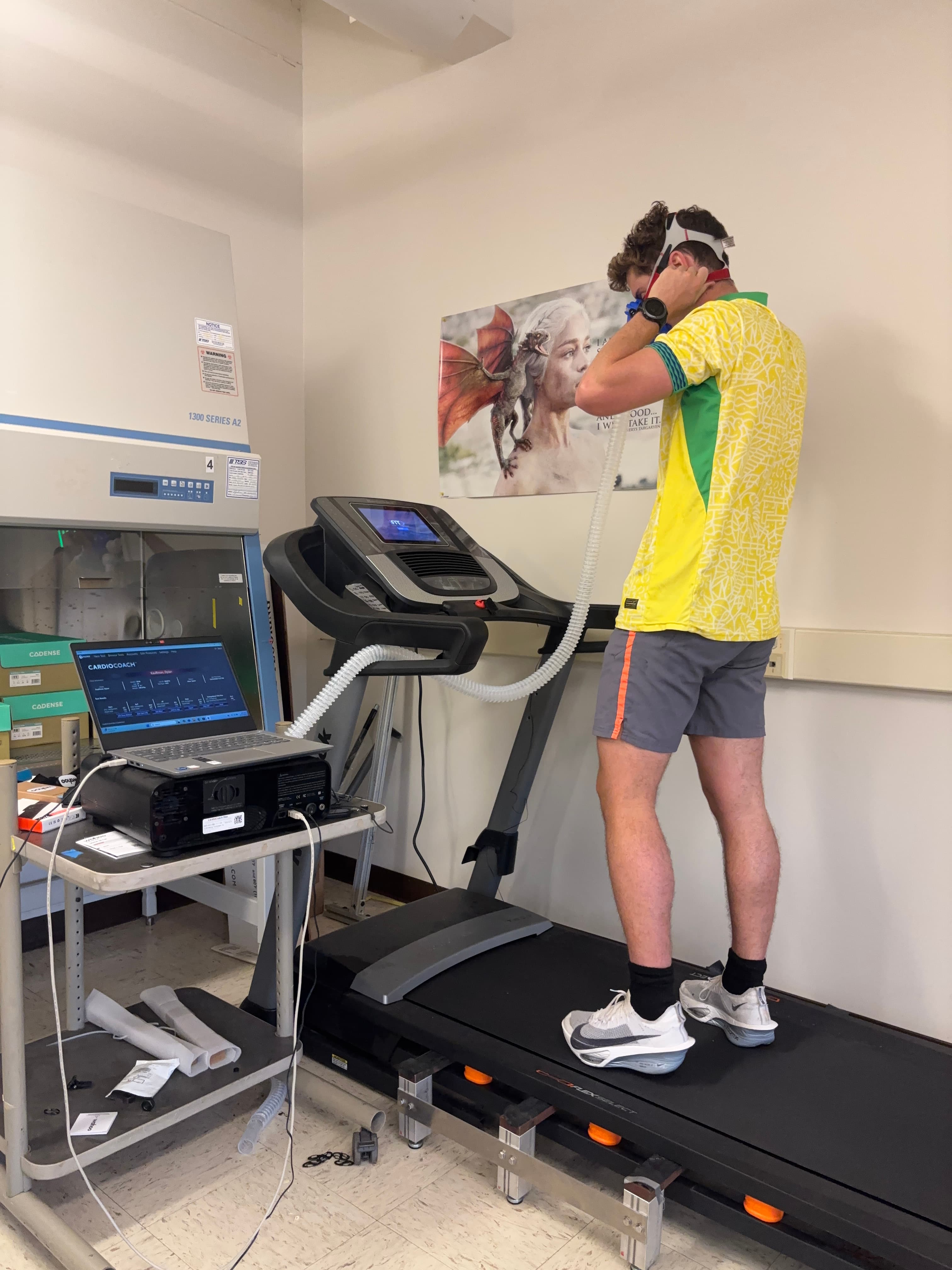 VO2 testing setup
